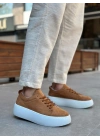 Le11 Bağcıklı Erkek Yüksek Taban İthal Süet Taba Spor Ayakkabı Erkek Günlük Ayakkabı
