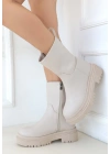 Liara Bej Cilt Topuklu Kadın Bot