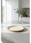 Mango Agacı Pasta Tabağı & Sunum Tabağı 20 Cm Krem