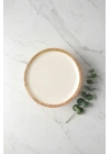 Mango Agacı Pasta Tabağı & Sunum Tabağı 20 Cm Krem