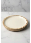 Mango Agacı Pasta Tabağı & Sunum Tabağı 20 Cm Krem