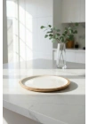 Mango Agacı Servis Tabağı & Sunum Tabağı 25 Cm Krem