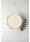 Mango Agacı Servis Tabağı & Sunum Tabağı 25 Cm Krem
