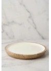 Mango Agacı Servis Tabağı & Sunum Tabağı 25 Cm Krem