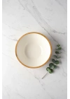Mango Agacı Sunum Servis Kasesi & Dekoratif Kase 20 Cm Krem
