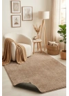 Mars-KAHVE-Premium Kadifemsi Halı Oturma Odası-Salon-Mutfak-Kaymaz Taban -Yıkanabilir-Modern