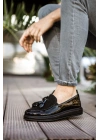 MN002 - RST Loafer Verniciata Erkek Ayakkabı SIYAH