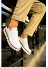 MN979 - Santoni GBT Spor Erkek Ayakkabı BEYAZ/TABA