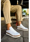 MN979 - Santoni GBT Spor Erkek Ayakkabı BEYAZ/TABA
