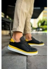 MN979 - Santoni GBT Spor Erkek Ayakkabı SIYAH/SARI
