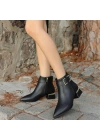 Mona Siyah Cilt Topuklu Kadın Bot