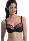 MOR SİYAH MI Emay 136 B Balenli Toparlayıcı Dantelli Sütyen