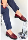 Narli Bordo Rugan Oxford Ayakkabı