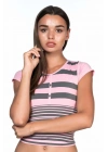 PEMBE GRİ MI Emay 5026 Soft Seamless T Shirt