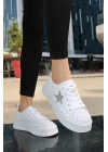 Piata Beyaz Cilt Bağcıklı Spor Ayakkabı