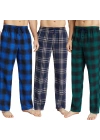 Pijalüx Erkek Kareli Poplin Cepli Alt Pijama
