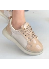 Piona Bej Rugan Bağcıklı Kadın Spor Ayakkabı