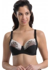SİYAH BEYAZ MI Emay 136 B Balenli Toparlayıcı Dantelli Sütyen
