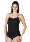 SİYAH MI Emay 1415 Modal Cotton Çıtçıtlı İnce Askılı Body