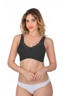 SİYAH MI Emay 181 B Dantelli Toparlayıcı Cotton Sütyen