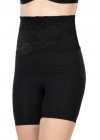 SİYAH MI Emay 2091 Önü Dantelli Yüksek Bel Boxer Korse