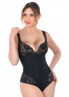 SİYAH MI Emay 2947 Dantelli Agraflı Body Korse