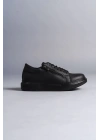 Slw155 Warrior Bağcıklı Ve Fermuarlı Cilt Erkek Günlük Cst - Siyah Erkek Sneaker Ayakkabı