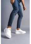 Slw161 Hippo Bağcıksız Cilt Erkek Günlük Cbt - Beyaz Erkek Sneaker Ayakkabı
