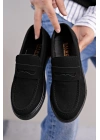 SLW180 Estilo X Bağcıksız Süet Erkek Günlük Spor Klasik Ayakkabı SST - Siyah