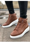 SLW202 Toronto Bağcıklı Cilt Erkek Spor Bot BT - Taba