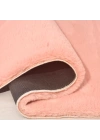 Tavşan Poly Peluş Halı - Rose -Yüksek Kalite-Ekstra Yumuşak - Kaymaz Özel Tabanlı - Özel Ölçü