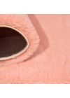 Tavşan Poly Peluş Halı - Rose -Yüksek Kalite-Ekstra Yumuşak - Kaymaz Özel Tabanlı - Özel Ölçü