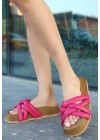 Tenda Fuşya Cilt Kadın Terlik
