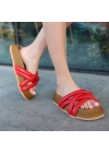 Tenda Kırmızı Cilt Kadın Terlik