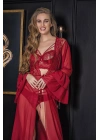 TRANSPARAN BRALET STRİNG TAKIM BORDO (MGP31632)