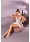TRANSPARAN MİNİ BOY BABYDOLL VE STRİNG TAKIM SOMON (MGP32042)