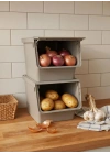 Vizon 2Li 13,5 LT Modubox Kayar Kapaklı Saklama Kabı & Patates Soğan Kovası & Erzak Kutusu