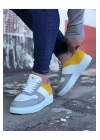Wagoon Wg011 Beyaz Sarı Erkek Casual Ayakkabı Erkek Günlük Ayakkabı