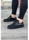 Wagoon WG016 Kömür Rugan Triko Erkek Casual Ayakkabı