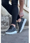 Wagoon WG018 Gri Kot Kumaş Erkek Casual Ayakkabı