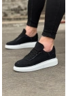 Wagoon WG018 Siyah Kot Kumaş Erkek Casual Ayakkabı