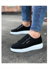 Wagoon Wg026 Siyah Kalın Taban Casual Erkek Ayakkabı Erkek Günlük Ayakkabı
