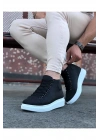 Wagoon Wg032 Siyah Bağcıklı Sneakers Yarım Bilek Erkek Bot