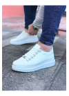 Wagoon Wg08 Beyaz Düz Erkek Casual Ayakkabı Erkek Günlük Ayakkabı