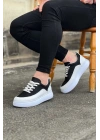 Wagoon WG162 Beyaz Siyah Ortopedik Taban Erkek Casual Ayakkabı