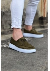 Wagoon WG508 Haki Süet Ortopedik Taban Erkek Casual Ayakkabı