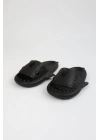 Wg500 Köpekbalığı Siyah Unisex Tam Ortopedik Shark Slides Kadın Terlik