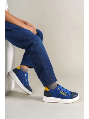 1007 - Montana Çocuk Ayakkabı Lacivert-Mavi-Sarı