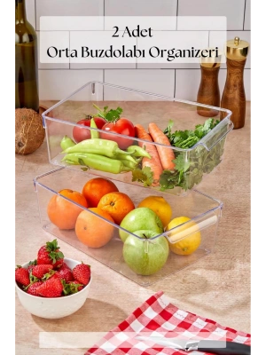 2 Li Buzdolabı Organizeri & Buzdolabı Düzenleyici 4,5 lt