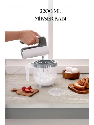 2200 Ml Mikser Kabı Mavi & Ölçü Kabı & Saklama Kabı-DNY0026